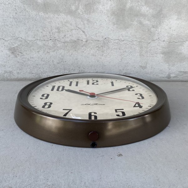 画像3: VINTAGE ANTIQUE WALL CLOCK SETH THOMAS ヴィンテージ アンティーク ウォールクロック セストーマス 壁掛け時計 / スクールクロック アイアン 鉄 丸型 店舗什器 アメリカ (2) (3)