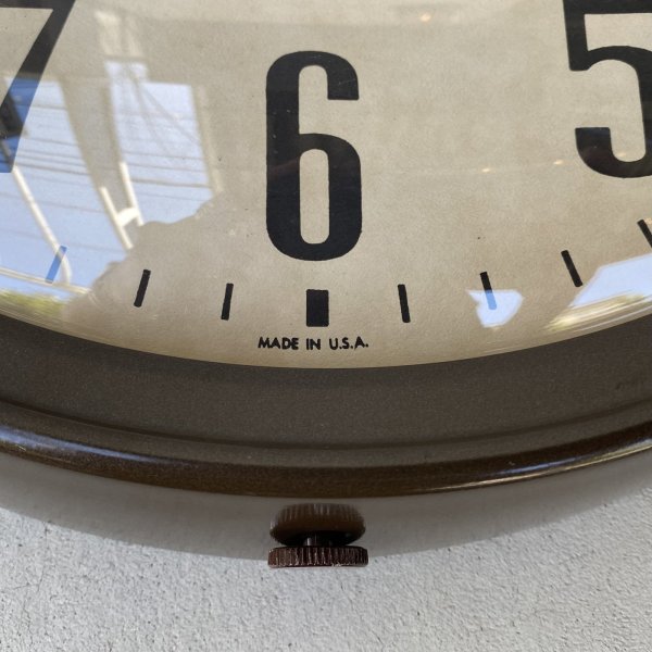 画像8: VINTAGE ANTIQUE WALL CLOCK SETH THOMAS ヴィンテージ アンティーク ウォールクロック セストーマス 壁掛け時計 / スクールクロック アイアン 鉄 丸型 店舗什器 アメリカ (2) (8)