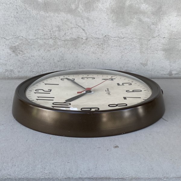 画像5: VINTAGE ANTIQUE WALL CLOCK SETH THOMAS ヴィンテージ アンティーク ウォールクロック セストーマス 壁掛け時計 / スクールクロック アイアン 鉄 丸型 店舗什器 アメリカ (2) (5)