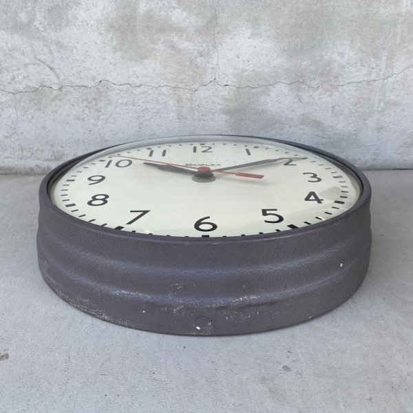 画像3: VINTAGE ANTIQUE WALL CLOCK SIMPLEX ヴィンテージ アンティーク ウォールクロック 壁掛け時計 シンプレックス / スクールクロック アイアン 鉄 丸型 店舗什器 アメリカ (3)