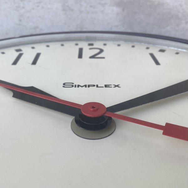 画像7: VINTAGE ANTIQUE WALL CLOCK SIMPLEX ヴィンテージ アンティーク ウォールクロック 壁掛け時計 シンプレックス / スクールクロック アイアン 鉄 丸型 店舗什器 アメリカ (7)