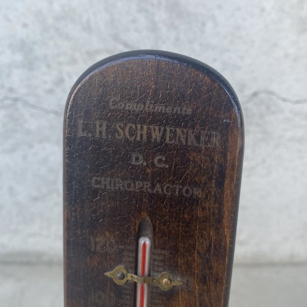 画像8: VINTAGE ANTIQUE  THERMOMETER ヴィンテージ アンティーク 温度計 サーモメーター / コレクタブル オブジェ ディスプレイ 雑貨 ウッド 木製 アメリカ (5) (8)