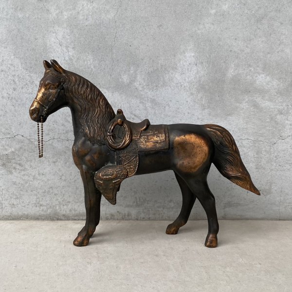 画像5: VINTAGE ANTIQUE JAPANNED HORSE FIGURE ヴィンテージ アンティーク ジャパンド ジャパンドフィニッシュ 馬 オブジェ / コレクタブル ジャパンカラー ディスプレイ 動物 アメリカ  (5)