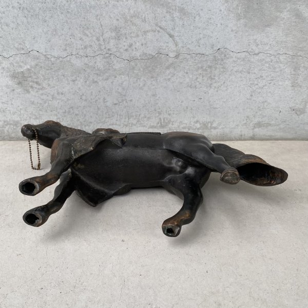 画像7: VINTAGE ANTIQUE JAPANNED HORSE FIGURE ヴィンテージ アンティーク ジャパンド ジャパンドフィニッシュ 馬 オブジェ / コレクタブル ジャパンカラー ディスプレイ 動物 アメリカ  (7)
