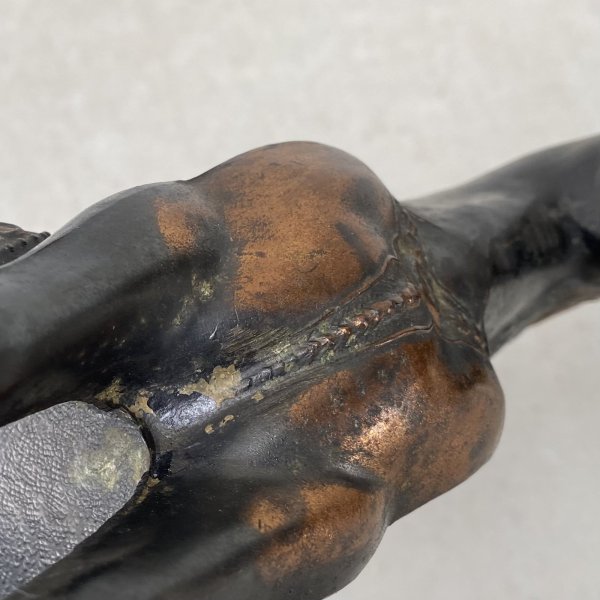 画像10: VINTAGE ANTIQUE JAPANNED HORSE FIGURE ヴィンテージ アンティーク ジャパンド ジャパンドフィニッシュ 馬 オブジェ / コレクタブル ジャパンカラー ディスプレイ 動物 アメリカ  (10)