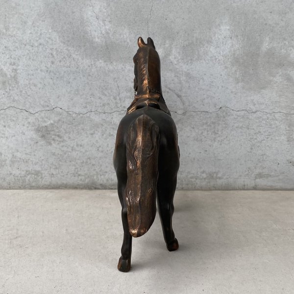 画像3: VINTAGE ANTIQUE JAPANNED HORSE FIGURE ヴィンテージ アンティーク ジャパンド ジャパンドフィニッシュ 馬 オブジェ / コレクタブル ジャパンカラー ディスプレイ 動物 アメリカ  (3)