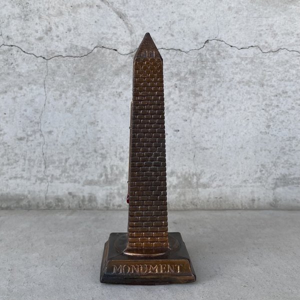 画像4: VINTAGE ANTIQUE WASHINGTON MONUMENT THERMOMETER JAPANNED ヴィンテージ アンティーク ワシントン モニュメント 温度計 ジャパンカラー / コレクタブル オブジェ ディスプレイ 記念塔 置物 アメリカ (3) (4)