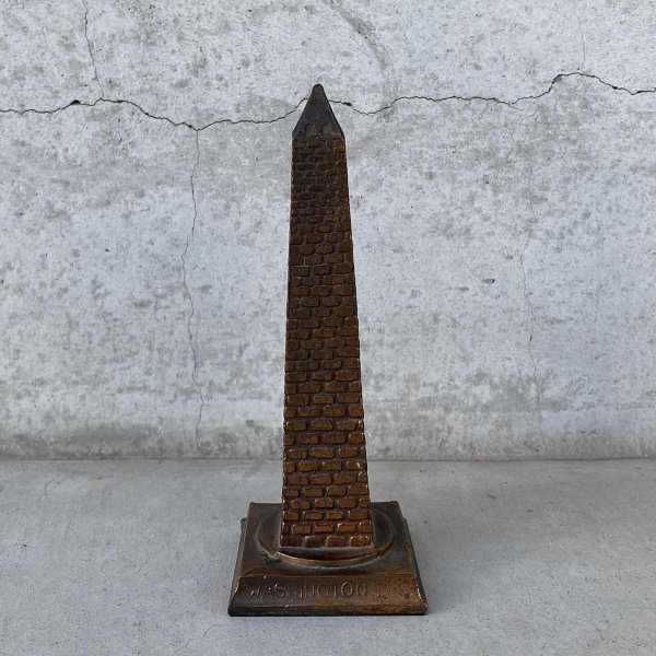 画像2: VINTAGE ANTIQUE WASHINGTON MONUMENT THERMOMETER JAPANNED ヴィンテージ アンティーク ワシントン モニュメント 温度計 ジャパンカラー / コレクタブル オブジェ ディスプレイ 記念塔 置物 アメリカ (2) (2)