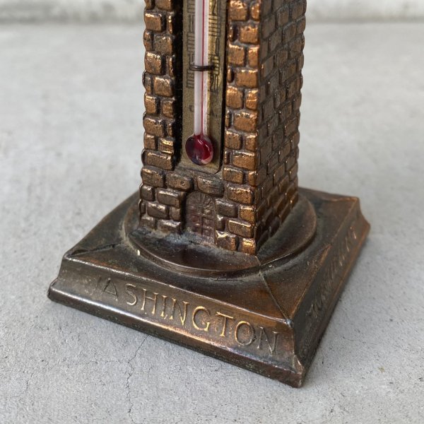 画像7: VINTAGE ANTIQUE WASHINGTON MONUMENT THERMOMETER JAPANNED ヴィンテージ アンティーク ワシントン モニュメント 温度計 ジャパンカラー / コレクタブル オブジェ ディスプレイ 記念塔 置物 アメリカ (2) (7)