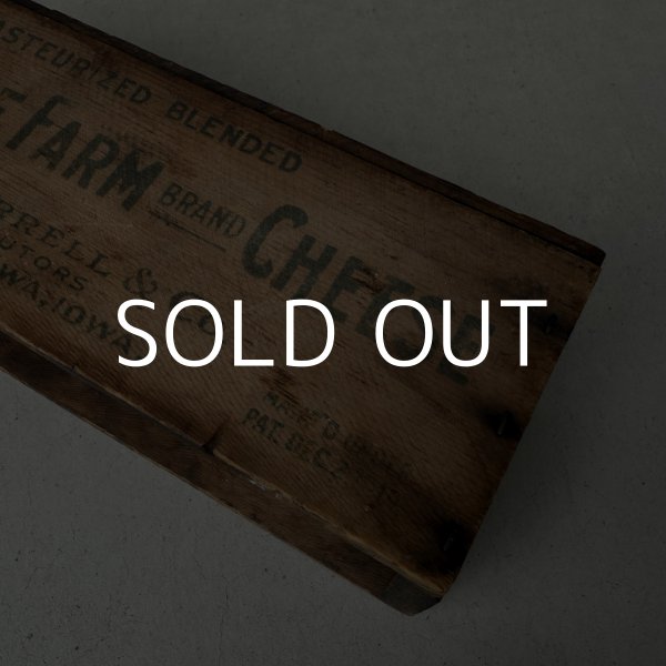 画像10: VINTAGE ANTIQUE WOOD CRATE WOODEN BOX YORKSHIRE FARM CHEESE ヴィンテージ アンティーク ウッドボックス 木箱 チーズ / コレクタブル 収納 ケース 店舗什器 アメリカ USA  (10)
