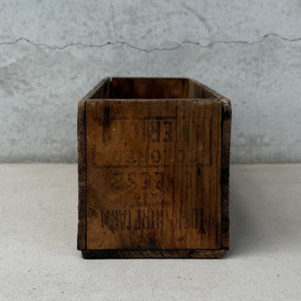 画像5: VINTAGE ANTIQUE WOOD CRATE WOODEN BOX YORKSHIRE FARM CHEESE ヴィンテージ アンティーク ウッドボックス 木箱 チーズ / コレクタブル 収納 ケース 店舗什器 アメリカ USA  (5)