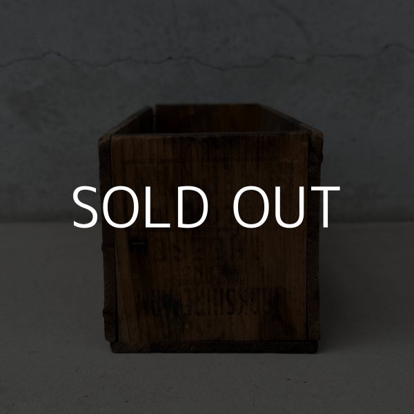 画像3: VINTAGE ANTIQUE WOOD CRATE WOODEN BOX YORKSHIRE FARM CHEESE ヴィンテージ アンティーク ウッドボックス 木箱 チーズ / コレクタブル 収納 ケース 店舗什器 アメリカ USA  (3)