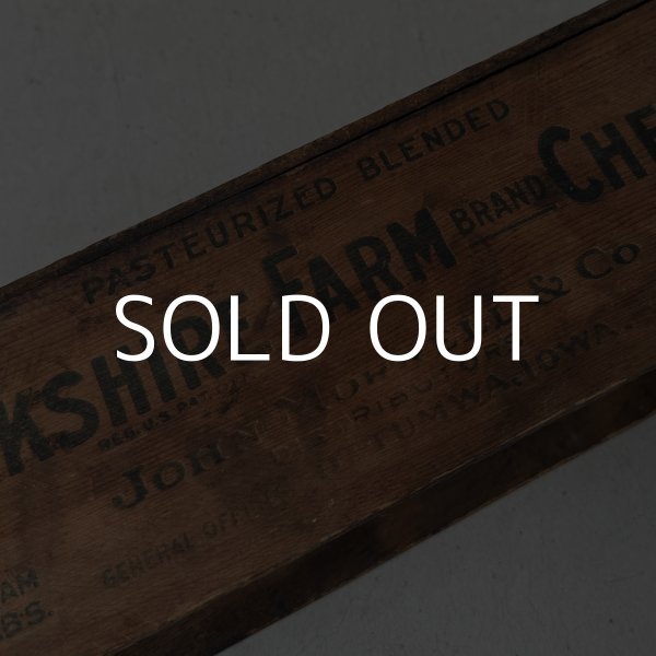 画像9: VINTAGE ANTIQUE WOOD CRATE WOODEN BOX YORKSHIRE FARM CHEESE ヴィンテージ アンティーク ウッドボックス 木箱 チーズ / コレクタブル 収納 ケース 店舗什器 アメリカ USA  (9)