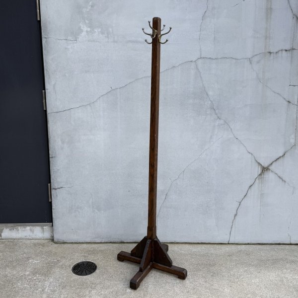画像2: VINTAGE ANTIQUE COAT RACK ヴィンテージ アンティーク コートラック コートハンガー ハンガーラック / ディスプレイ ウッド 木製 家具 店舗 什器 アメリカ (2)
