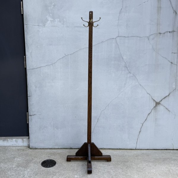 画像1: VINTAGE ANTIQUE COAT RACK ヴィンテージ アンティーク コートラック コートハンガー ハンガーラック / ディスプレイ ウッド 木製 家具 店舗 什器 アメリカ (1)