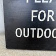 画像7: VINTAGE ANTIQUE SIGNBOARD WOOD ヴィンテージ アンティーク サインボード 看板 / ウォールインテリア ガレージ アドバタイジング コレクタブル ウッド 木製 ブラック 黒色 店舗什器 アメリカ (7)