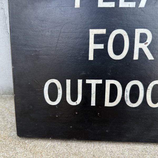 画像7: VINTAGE ANTIQUE SIGNBOARD WOOD ヴィンテージ アンティーク サインボード 看板 / ウォールインテリア ガレージ アドバタイジング コレクタブル ウッド 木製 ブラック 黒色 店舗什器 アメリカ (7)