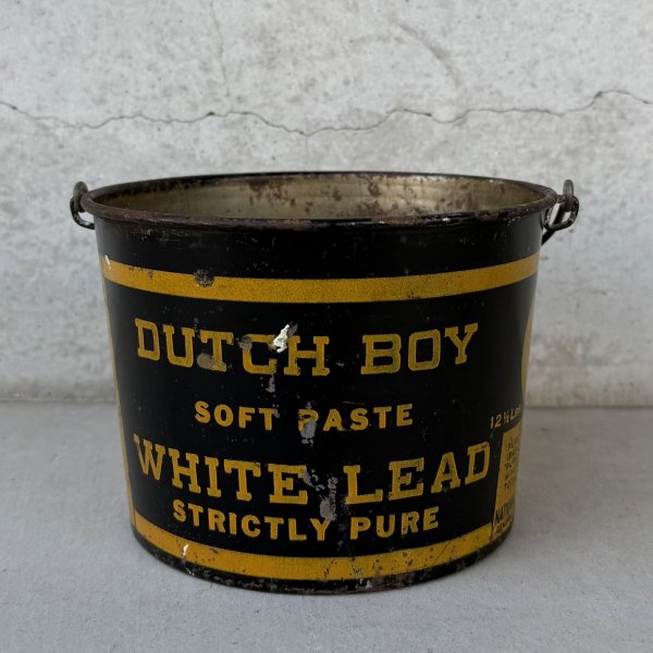 画像2: VINTAGE ANTIQUE DUTCH BOY ヴィンテージ アンティーク ダッチボーイ TIN缶 ペイント缶 オイル缶  バケツ / コレクタブル  アドバタイジング キャラクター 企業物 アメリカ (2)