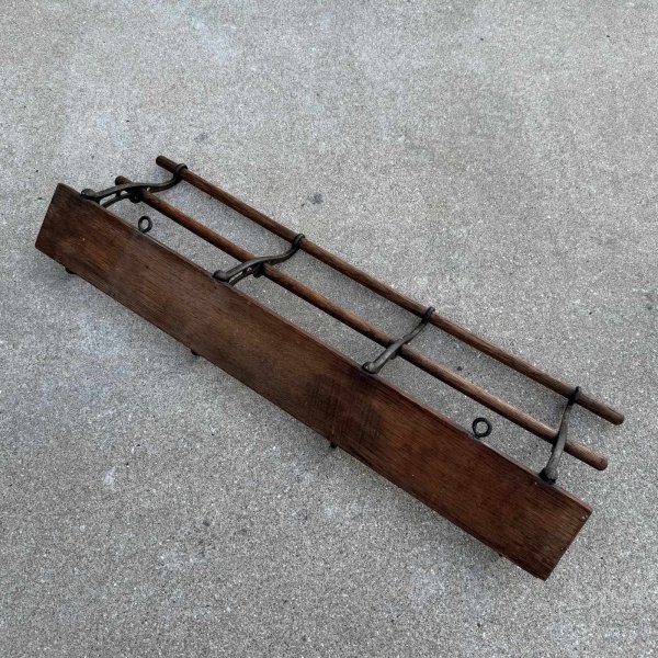 画像3: VINTAGE ANTIQUE COAT HAT RACK ヴィンテージ アンティーク コートラック ハットラック ウォールハンガー / ウォールインテリア 木製 アイアン 店舗什器 アメリカ (2) (3)