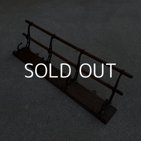 画像1: VINTAGE ANTIQUE COAT HAT RACK ヴィンテージ アンティーク コートラック ハットラック ウォールハンガー / ウォールインテリア 木製 アイアン 店舗什器 アメリカ (2) (1)