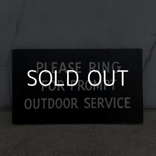 画像1: VINTAGE ANTIQUE SIGNBOARD WOOD ヴィンテージ アンティーク サインボード 看板 / ウォールインテリア ガレージ アドバタイジング コレクタブル ウッド 木製 ブラック 黒色 店舗什器 アメリカ (1)