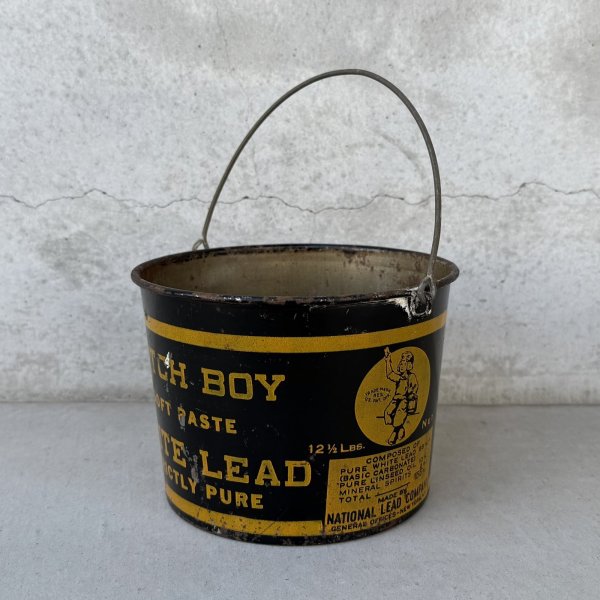 画像1: VINTAGE ANTIQUE DUTCH BOY ヴィンテージ アンティーク ダッチボーイ TIN缶 ペイント缶 オイル缶  バケツ / コレクタブル  アドバタイジング キャラクター 企業物 アメリカ (1)