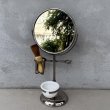 画像1: VINTAGE ANTIQUE SHAVING MIRROR ヴィンテージ アンティーク スタンドミラー 鏡 / 卓上ミラー シェービングミラー ラウンド インテリア 丸型 化粧 店舗什器 アメリカ USA  (1)