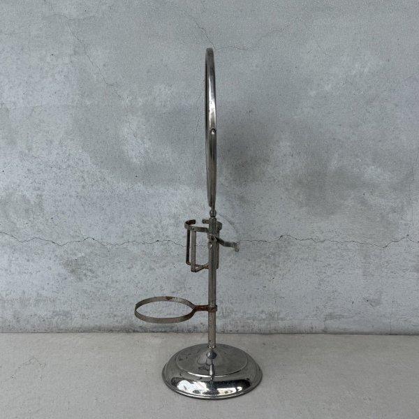 画像4: VINTAGE ANTIQUE SHAVING MIRROR ヴィンテージ アンティーク スタンドミラー 鏡 / 卓上ミラー シェービングミラー ラウンド インテリア 丸型 化粧 店舗什器 アメリカ USA  (4)