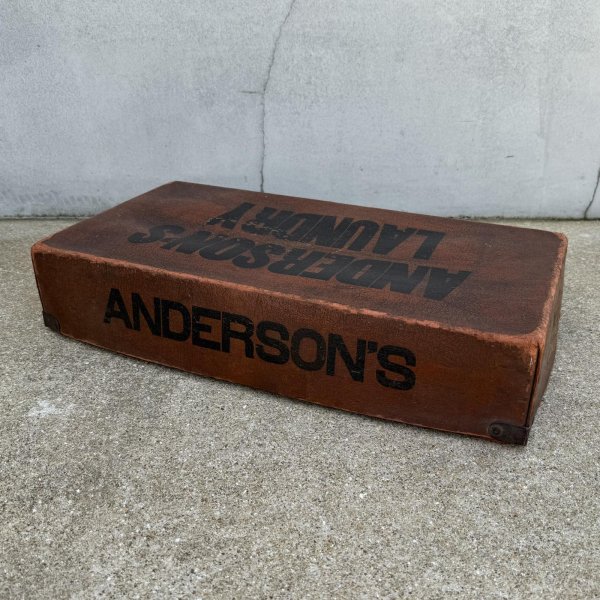 画像6: VINTAGE ANTIQUE BOX FIBER ANDERSON'S LAUNDRY ヴィンテージ アンティーク ボックス 箱 ファイバー / コレクタブル ディスプレイ 収納 ケース 店舗什器 アメリカ USA  (6)