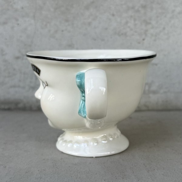 画像4: VINTAGE ANTIQUE BAILEYS CUP ヴィンテージ アンティーク ベイリーズ フェイスカップ / コレクタブル オブジェ ティーカップ マグカップ ノベルティ 女の子 陶器 食器 雑貨 (6) (4)