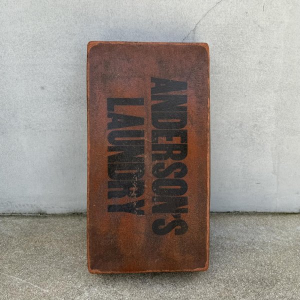 画像2: VINTAGE ANTIQUE BOX FIBER ANDERSON'S LAUNDRY ヴィンテージ アンティーク ボックス 箱 ファイバー / コレクタブル ディスプレイ 収納 ケース 店舗什器 アメリカ USA  (2)