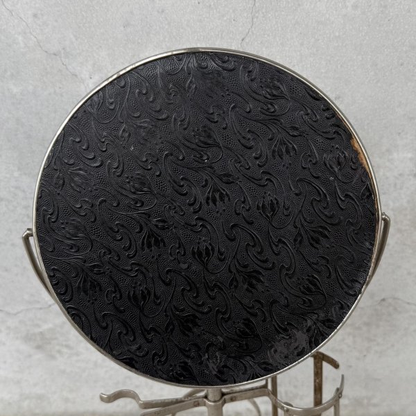 画像6: VINTAGE ANTIQUE SHAVING MIRROR ヴィンテージ アンティーク スタンドミラー 鏡 / 卓上ミラー シェービングミラー ラウンド インテリア 丸型 化粧 店舗什器 アメリカ USA  (6)