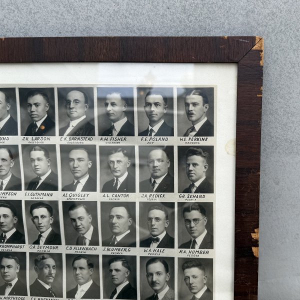 画像5: VINTAGE ANTIQUE 1922 CLASS PRORIA CONSISTORY S.P.R.S ヴィンテージ アンティーク フリーメイソン 集合写真 / ウォールインテリア コレクタブル フレーム 壁掛け 額装 木製 20'S アメリカ (5)