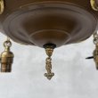 画像4: VINTAGE ANTIQUE LIGHT  ヴィンテージ アンティーク シャンデリア 吊り下げライト シーリングランプ 天井照明 / 4灯 GE ライト ペンダントライト 真鍮 E26 店舗什器 アメリカ USA (1) (4)