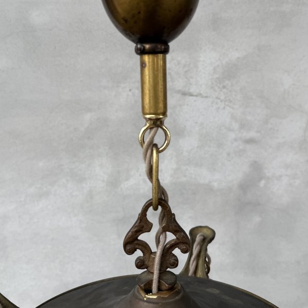 画像6: VINTAGE ANTIQUE LIGHT  ヴィンテージ アンティーク シャンデリア 吊り下げライト シーリングランプ 天井照明 / 4灯 GE ライト ペンダントライト 真鍮 E26 店舗什器 アメリカ USA (1) (6)