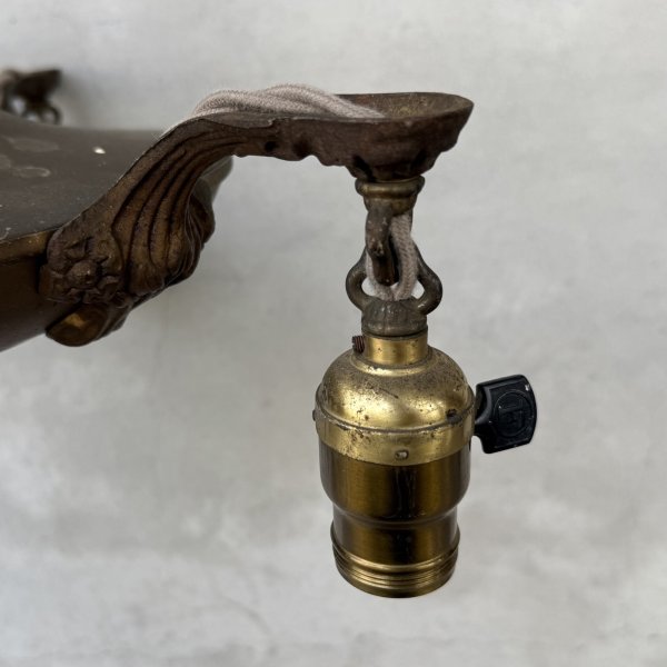 画像5: VINTAGE ANTIQUE LIGHT  ヴィンテージ アンティーク シャンデリア 吊り下げライト シーリングランプ 天井照明 / 3灯 ライト ペンダントライト 真鍮 E26 店舗什器 アメリカ USA (1) (5)