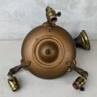 画像3: VINTAGE ANTIQUE LIGHT  ヴィンテージ アンティーク シャンデリア 吊り下げライト シーリングランプ 天井照明 / 3灯 ライト ペンダントライト 真鍮 E26 店舗什器 アメリカ USA (1) (3)