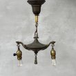 画像1: VINTAGE ANTIQUE LIGHT ヴィンテージ アンティーク シャンデリア 吊り下げライト  照明 / 2灯 ライト ペンダントライト 天井照明 店舗什器 アメリカ USA (2) (1)