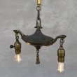 画像8: VINTAGE ANTIQUE LIGHT ヴィンテージ アンティーク シャンデリア 吊り下げライト  照明 / 2灯 ライト ペンダントライト 天井照明 店舗什器 アメリカ USA (2) (8)