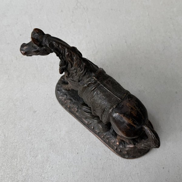 画像6: VINTAGE ANTIQUE JAPANNED WESATERN HORSE FIGURE ヴィンテージ アンティーク ジャパンド ジャパンドフィニッシュ 馬 ウエスタン ホース オブジェ / コレクタブル ジャパンカラー ディスプレイ 動物 アメリカ (2) (6)