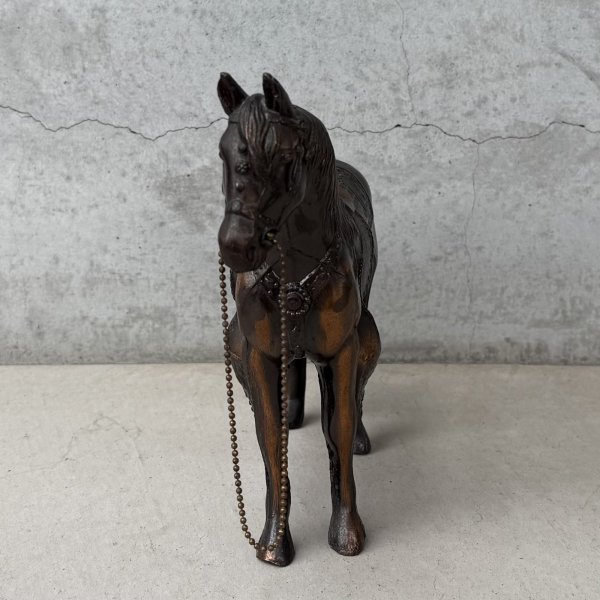 画像3: VINTAGE ANTIQUE JAPANNED WESATERN HORSE FMC FIGURE ヴィンテージ アンティーク ジャパンド ジャパンドフィニッシュ 馬 ウエスタン ホース オブジェ / コレクタブル ジャパンカラー ディスプレイ 動物 アメリカ (3) (3)