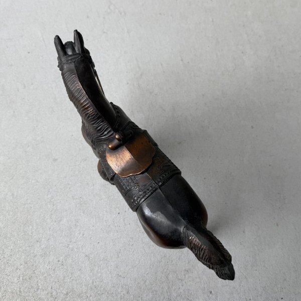 画像8: VINTAGE ANTIQUE JAPANNED WESATERN HORSE FMC FIGURE ヴィンテージ アンティーク ジャパンド ジャパンドフィニッシュ 馬 ウエスタン ホース オブジェ / コレクタブル ジャパンカラー ディスプレイ 動物 アメリカ (3) (8)