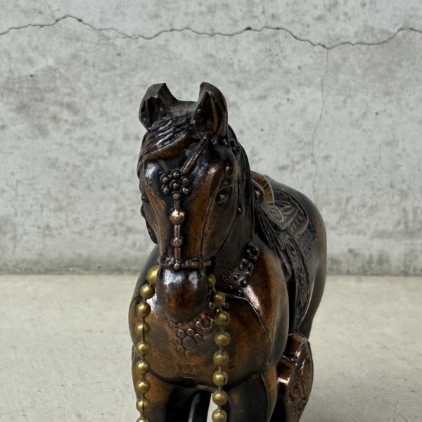 画像8: VINTAGE ANTIQUE JAPANNED WESATERN HORSE FIGURE ヴィンテージ アンティーク ジャパンド ジャパンフィニッシュ 馬 ウエスタン ホース オブジェ / コレクタブル ジャパンカラー ディスプレイ 動物 アメリカ (4) (8)