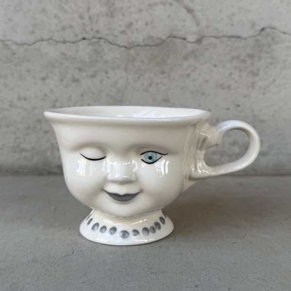 画像1: VINTAGE ANTIQUE BAILEYS  HELEN HUNT ヴィンテージ アンティーク ベイリーズ フェイスカップ ヘレンハント / コレクタブル オブジェ ティーカップ マグカップ ノベルティ 陶器 食器 雑貨 (7) (1)