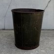 画像4: VINTAGE ANTIQUE TRASH CAN BUCKET ヴィンテージ アンティーク ゴミ箱 ダストボックス バケツ / 缶 インダストリアル 収納 カーキ 店舗什器 アメリカ (2) (4)