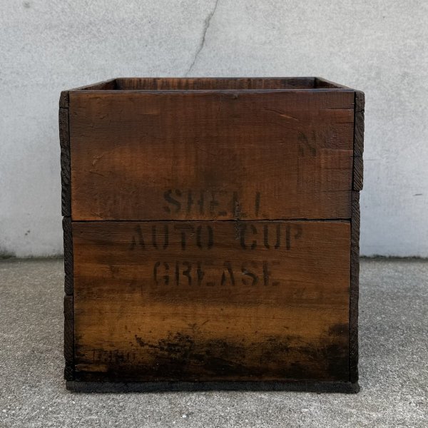 画像5: VINTAGE ANTIQUE WOOD CRATE WOODEN BOX SHELL ヴィンテージ アンティーク シェル ウッドボックス 木箱 /  コレクタブル アドバタイジング モーター系 ガレージ インテリア ケース 収納 店舗什器 企業物 アメリカ USA  (5)