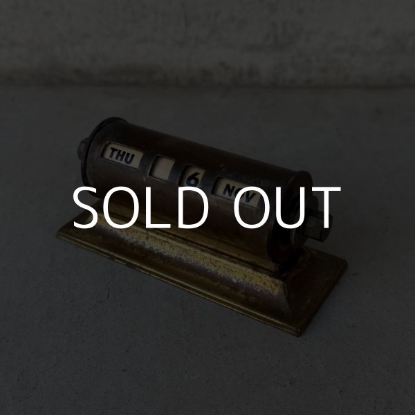 画像1: VINTAGE ANTIQUE CALENDAR ヴィンテージ アンティーク 万年カレンダー 卓上カレンダー / コレクタブル インテリア ブラス 文具 真鍮 雑貨 小物 アメリカ USA (1) (1)