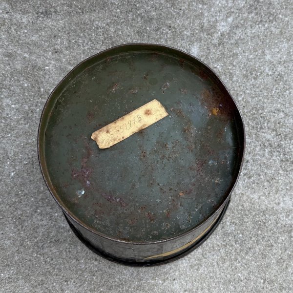 画像6: VINTAGE ANTIQUE TRASH CAN BUCKET ヴィンテージ アンティーク ゴミ箱 ダストボックス バケツ / 缶 インダストリアル 収納 カーキ 店舗什器 アメリカ (1) (6)