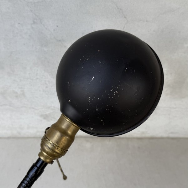 画像7: VINTAGE ANTIQUE DESKLAMP BRYANT ヴィンテージ アンティーク デスクランプ スタンドライト 卓上ライト テーブルランプ 照明 / グースネック アイアン 黒色 E26 店舗什器 アメリカ (7)
