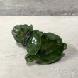 画像7: VINTAGE ANTIQUE  BULLDOG ヴィンテージ アンティーク フレンチブルドッグ オブジェ / コレクタブル ディスプレイ インテリア ガラス グリーン 置物 犬 動物 緑 アメリカ (2) (7)